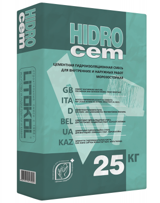Однокомпонентная гидроизоляционная смесь HIDROCEM