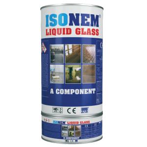 Двухкомпонентное полиуретановое бесцветное покрытие 3,5+0,5кг LIQUID GLASS ISONEM (Ликвид Глас Изонем, Турция)
