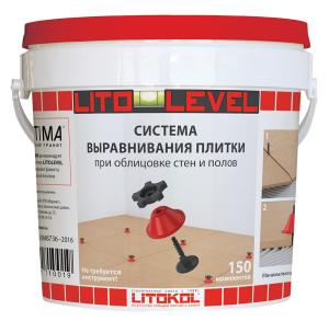 Система выравнивания плитки Litokol LITOLEVEL Комплект 150 шт (гака+шайба+стойка+основание)