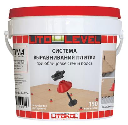Система выравнивания плитки Litokol LITOLEVEL Комплект 150 шт (гака+шайба+стойка+основание)