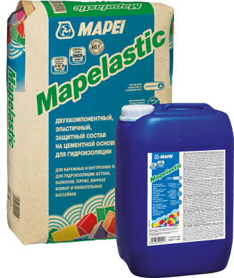 Mapei Mapelastic Двухкомпонентная гидроизоляция A + B 32 кг