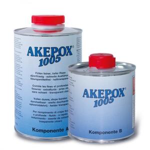 Клей для камня эпоксидный жидкий AKEMI 10676 Akepox 1005 бесцветный 1,25кг с отвердителем
