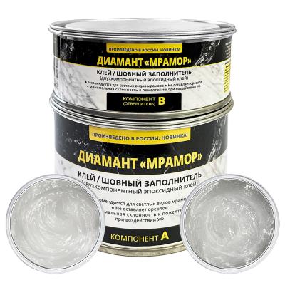 Комплект струбцин + клей Диамант мрамор 450 гр. для склейки под 90⁰ в фирменной упаковке