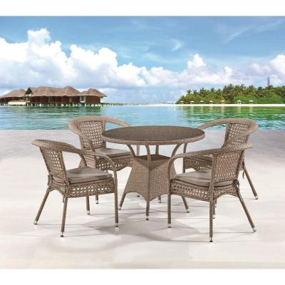 Комплект плетеной мебели Лион-1B T220CT/Y32-W56 Light brown (4+1)